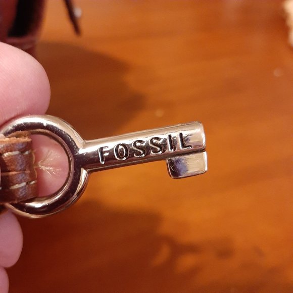 Fossil Brown Pebble Leather Satchel Bag - Like New - Picture 7 of 7